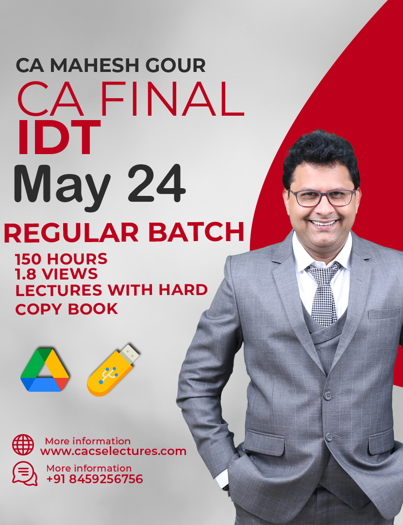 CA Final IDT by CA Mahesh Gour